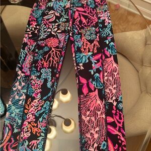 Lily Pulitzer XS Vibrant Coral Print leggings